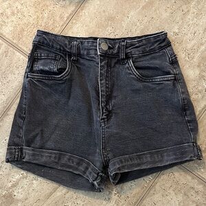 Cotton On Charcoal Jean Shorts high rise